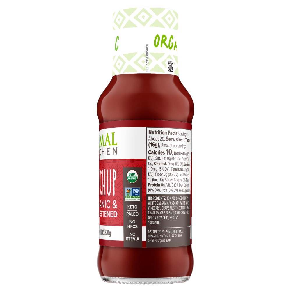 slide 6 of 6, Primal Kitchen Organic and Unsweetened Ketchup 11.3 oz, 11.3 oz