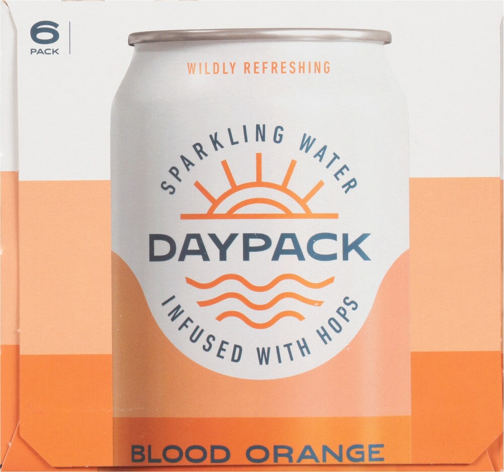slide 2 of 6, Daypack Blood Orange Sparkling Water Can, 6 ct; 12 fl oz