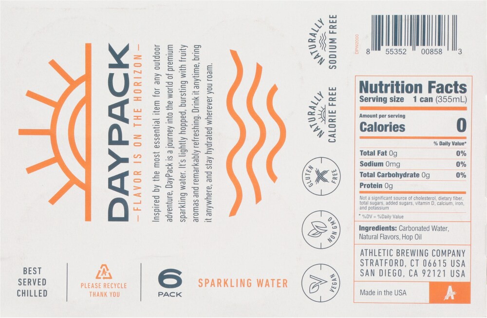 slide 4 of 6, Daypack Blood Orange Sparkling Water Can, 6 ct; 12 fl oz