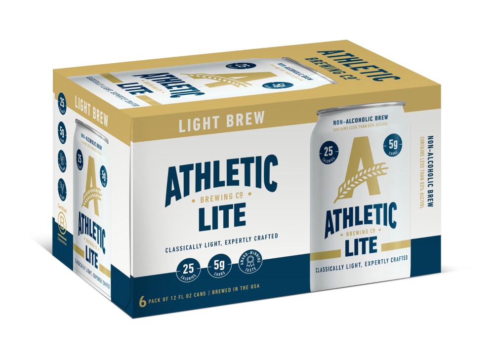 slide 5 of 6, Athletic Brewing Beer, Lite, 6 Pack, 6 ct; 12 oz