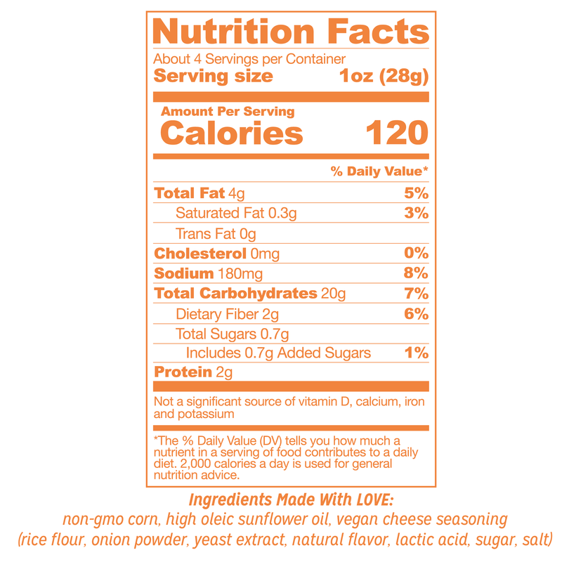 slide 3 of 3, LOVE CORN Cheddar 4oz, 4 oz