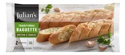 Julian's Recipe Butter & Garlic Traditional Baguette 2 ea
