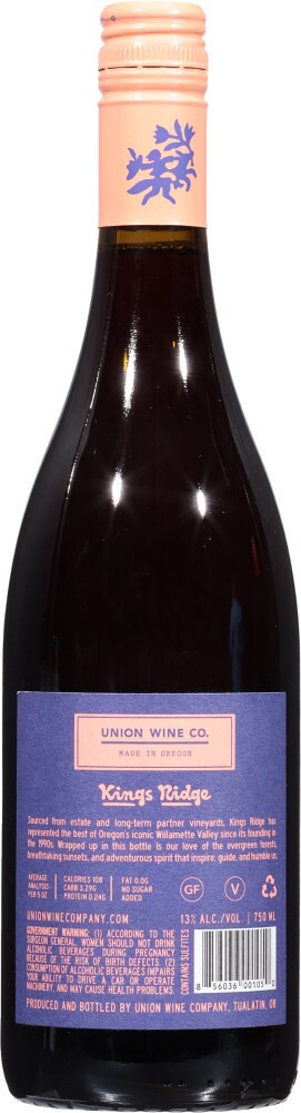 slide 3 of 4, Kings Ridge Pinot Noir Wine, 750 ml