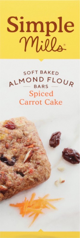 slide 4 of 5, Simple Mills Soft Baked Almond Flour Spiced Carrot Cake Bars 5 - 1.19 oz Bars, 5 ct