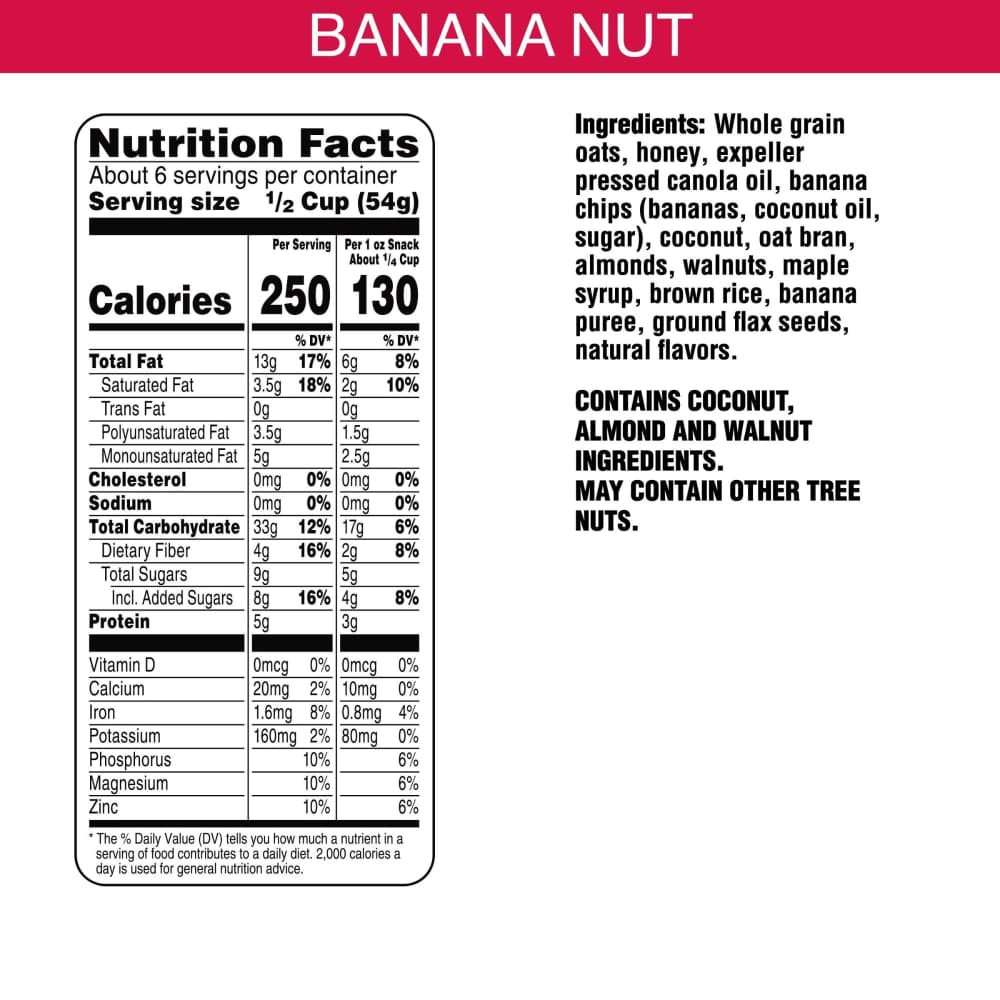 slide 4 of 6, Bear Naked Granola / Banana Nut, 12 oz
