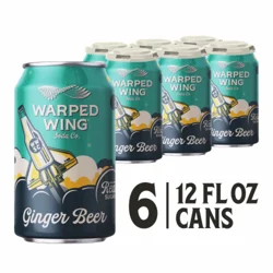 Warped Wing Soda Co. Ginger Beer Soda Cans