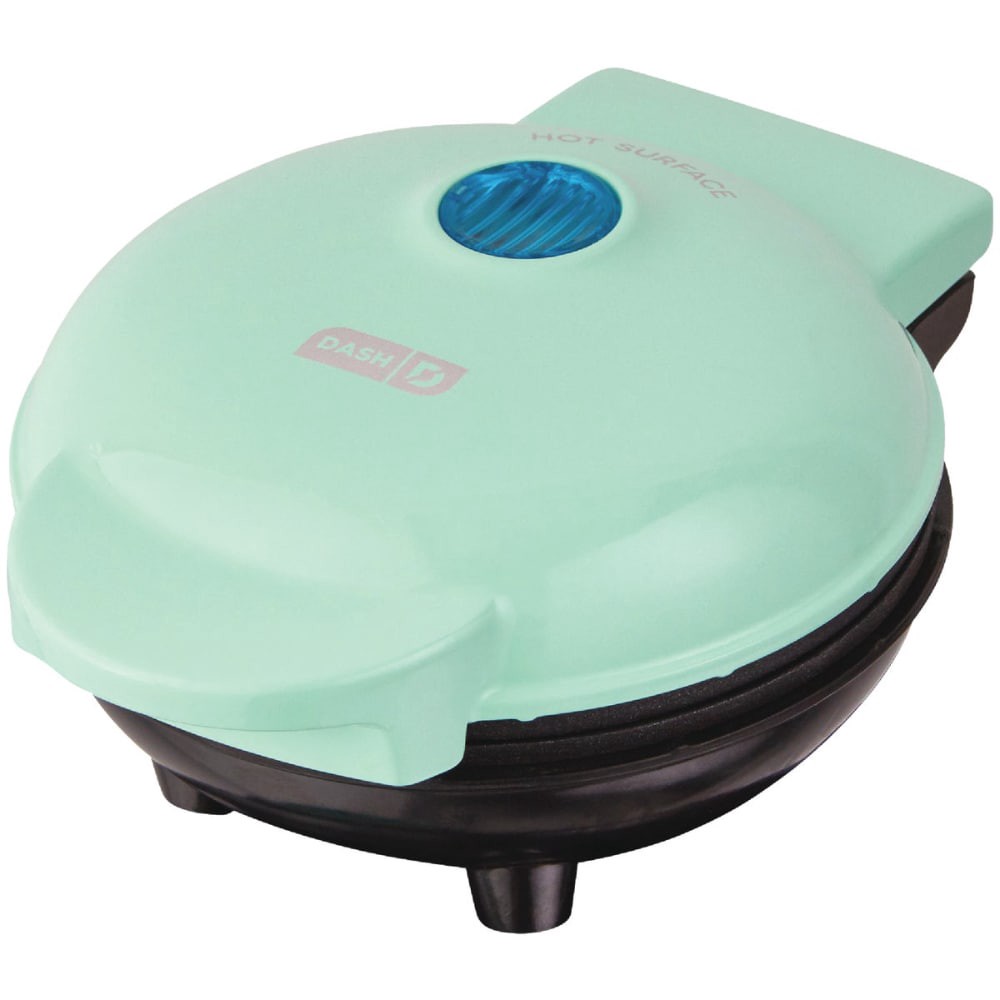 slide 3 of 6, Dash Mini Waffle Maker, Aqua, 1 ct