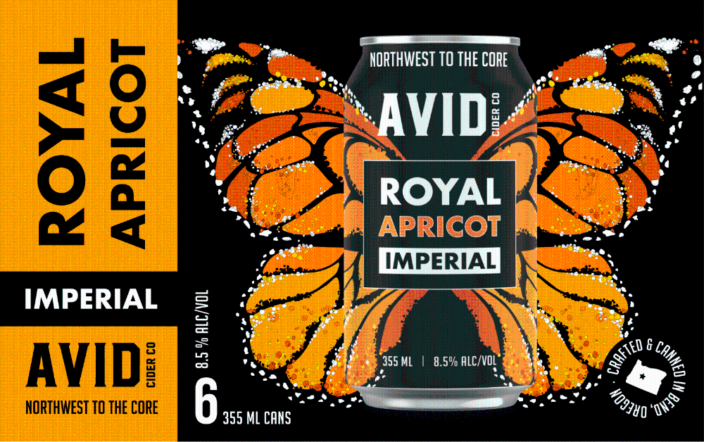 slide 1 of 1, Avid Cider Co. Royal Apricot Imperial Cider Beer, 6 ct; 12 oz