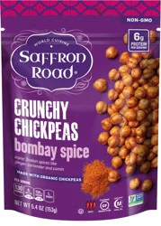 Saffron Road Bombay Spice Crunchy Chickpeas Gluten Free Snack 5.4 oz