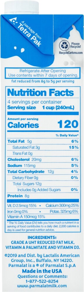 slide 3 of 4, Parmalat 2% Milk, 1 qt