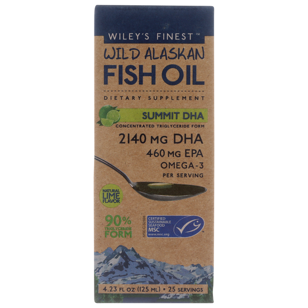 slide 1 of 1, Wiley's Finest Fish Oil Summit Dha Lime, 4.23 fl oz