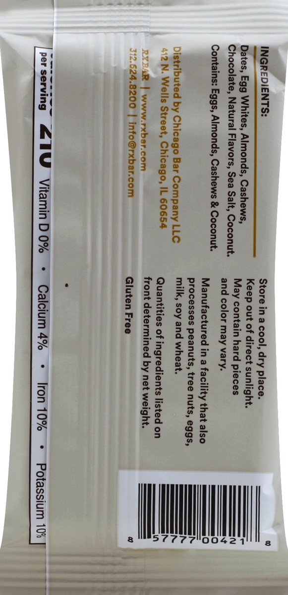 slide 6 of 6, RXBAR Protein Coconut Chocolate Bar, 1.83 oz