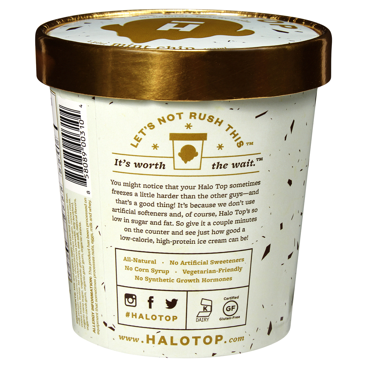 slide 2 of 2, Halo Top Mint Chip Light Ice Cream, 16 fl oz Pint, 1 pint