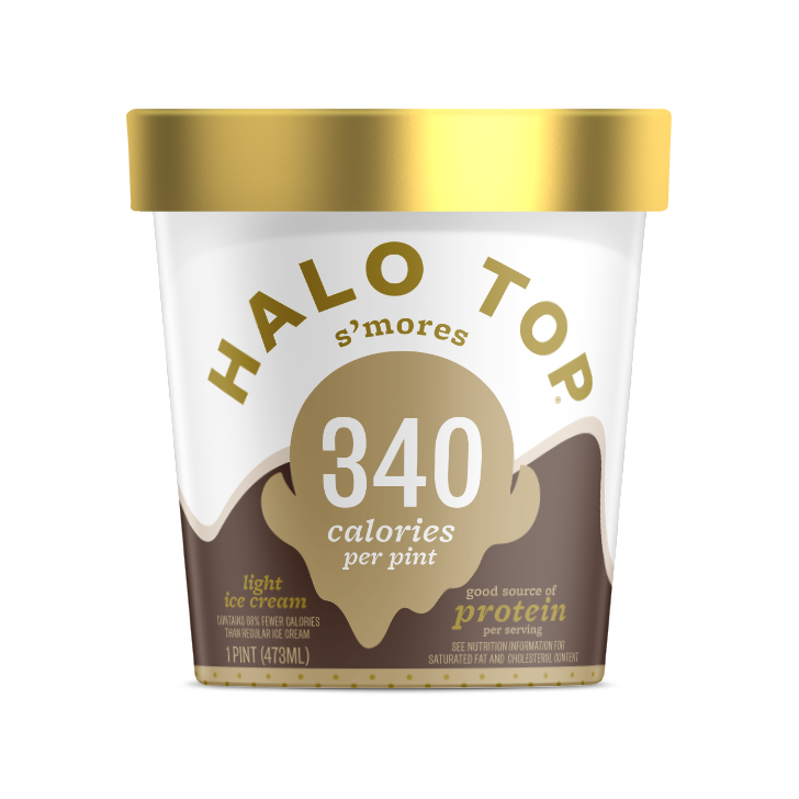 slide 2 of 2, Halo Top Creamery S'mores Ice Cream, 1 pint