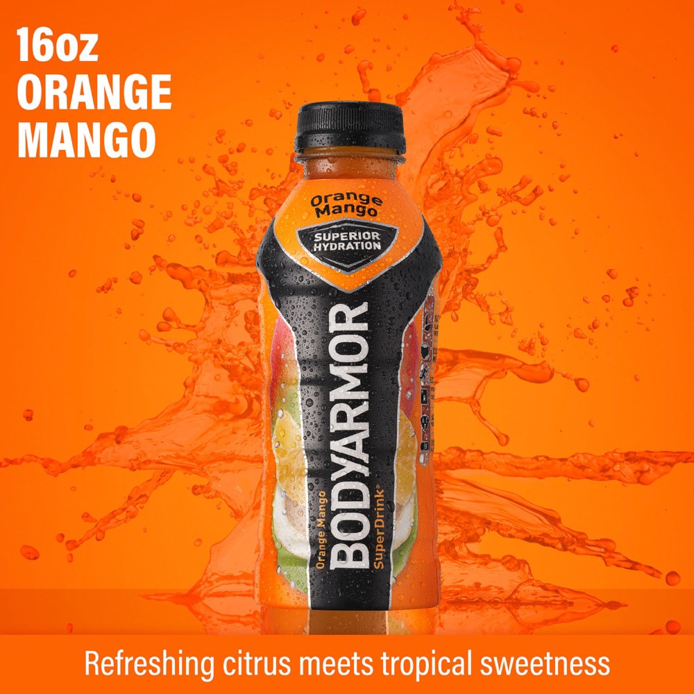 slide 5 of 6, BODYARMOR Sports Drink Orange Mango, 16 fl oz, 16 oz