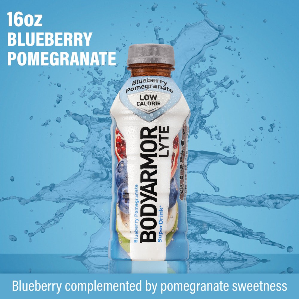 slide 5 of 6, BODYARMOR Lyte Blueberry Pomegranate Electrolyte Sports Drink, 16 fl oz Bottle, 16 fl oz