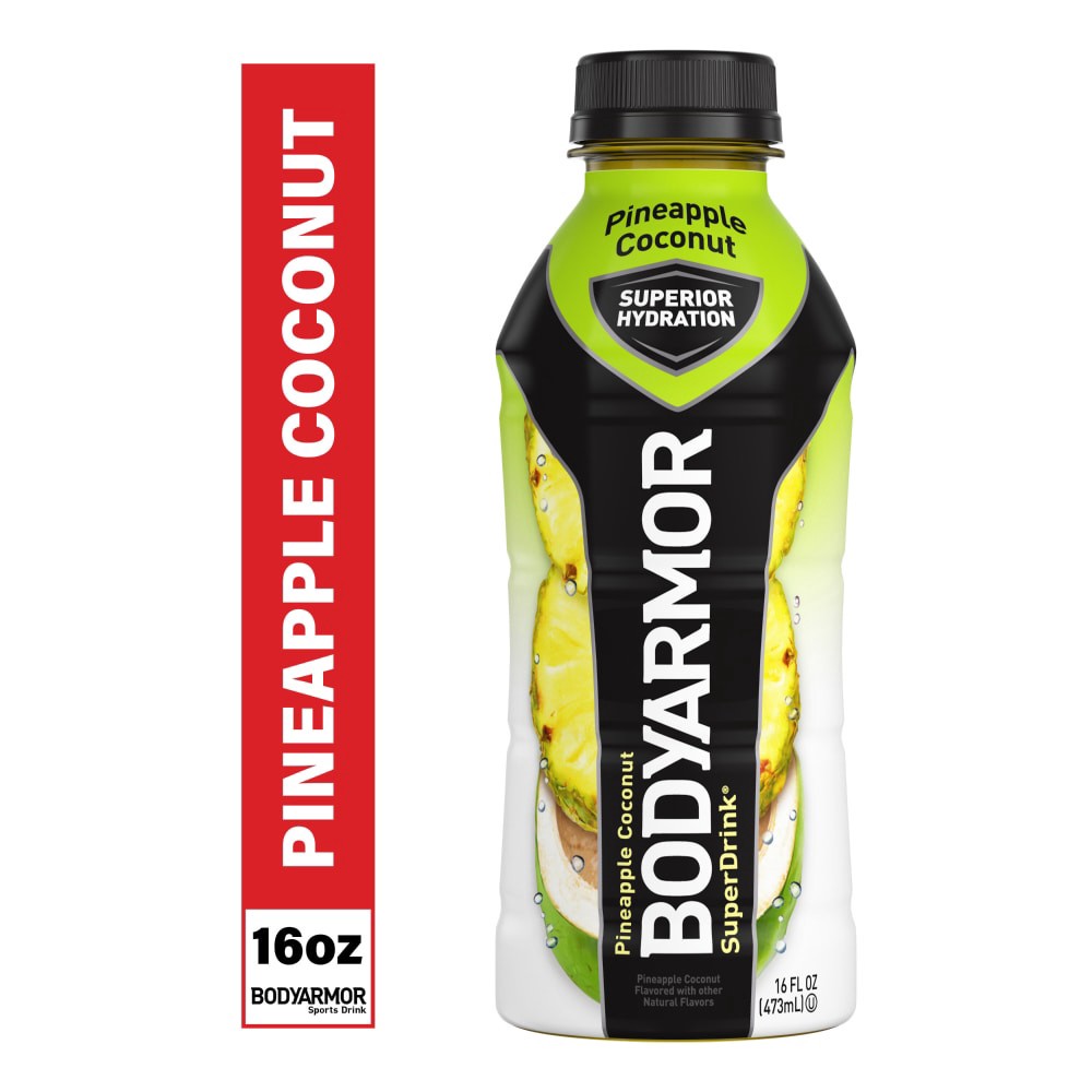 slide 6 of 6, BODYARMOR Pineapple Coconut Electrolyte Sports Drink, 16 fl oz Bottle, 16 fl oz