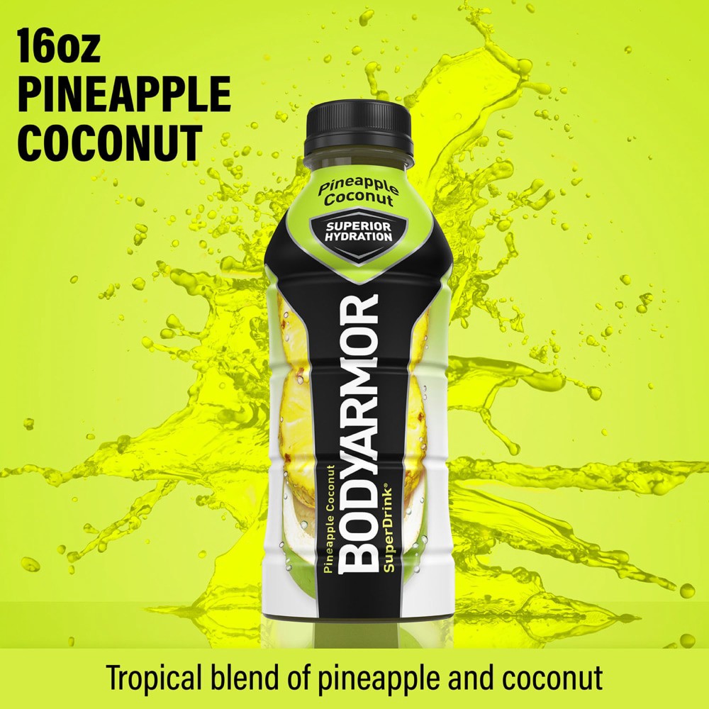 slide 5 of 6, BODYARMOR Pineapple Coconut Electrolyte Sports Drink, 16 fl oz Bottle, 16 fl oz