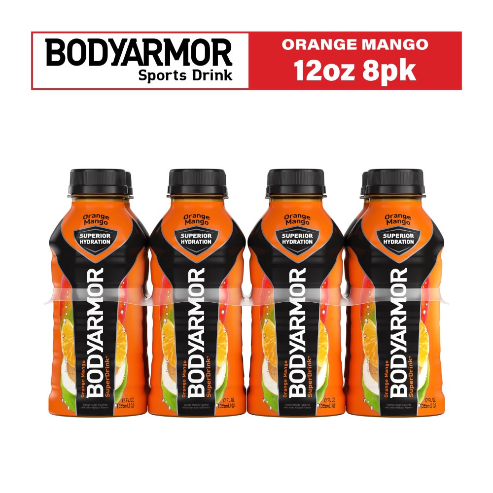 slide 3 of 6, BODYARMOR Orange Mango Electrolyte Sports Drink, 12 fl oz Bottles, 8 Pack, 8 ct