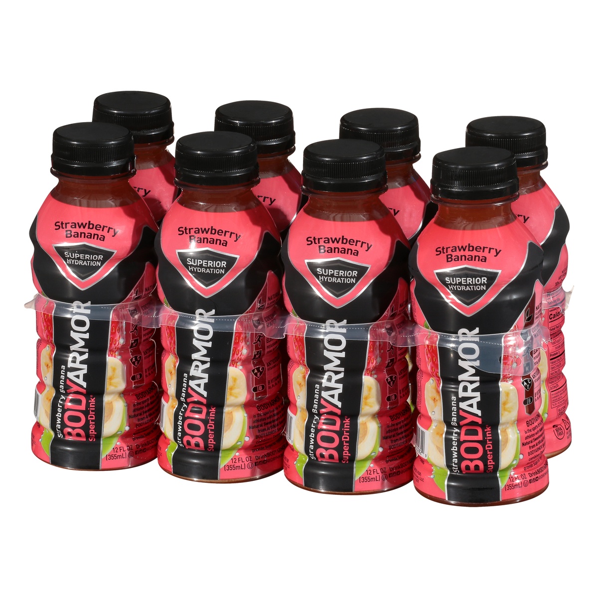 slide 2 of 10, BODYARMOR SuperDrink 8 Pack Strawberry Banana Sports Drink 8 ea, 8 ct; 12 fl oz