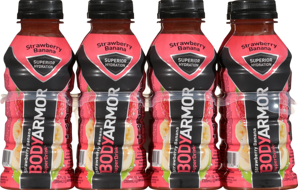 slide 3 of 10, BODYARMOR SuperDrink 8 Pack Strawberry Banana Sports Drink 8 ea, 8 ct; 12 fl oz