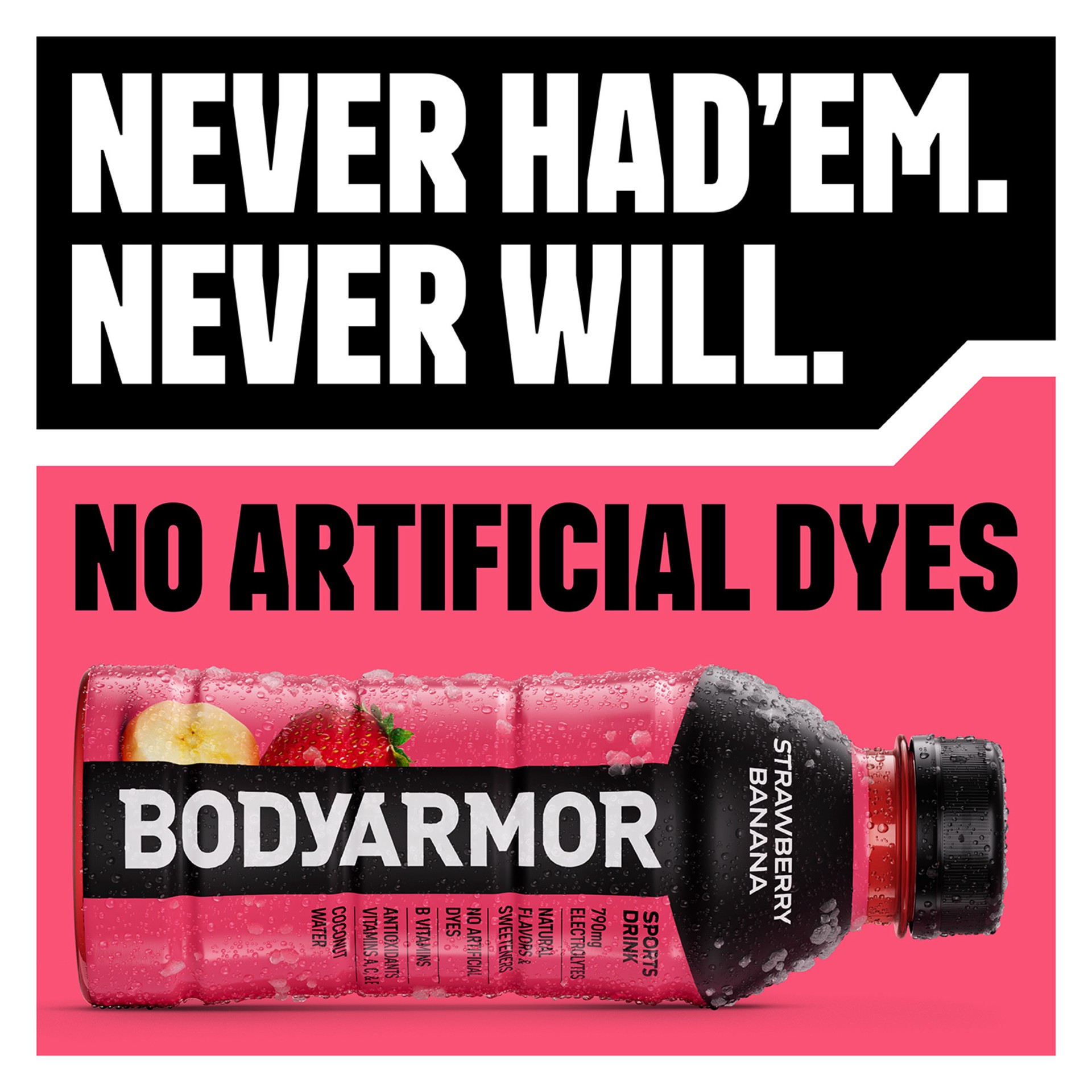 slide 5 of 5, BODYARMOR Tropical Punch Electrolyte Sports Drink, 12 fl oz Bottles, 8 Pack, 8 ct