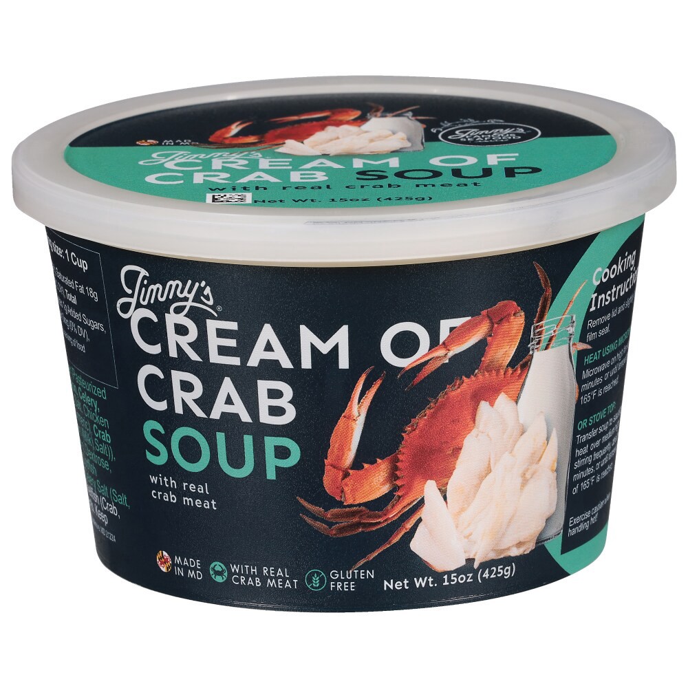 slide 2 of 5, Jimmy's Cream of Crab Soup with Real Crab Meat 15 oz, 15 oz