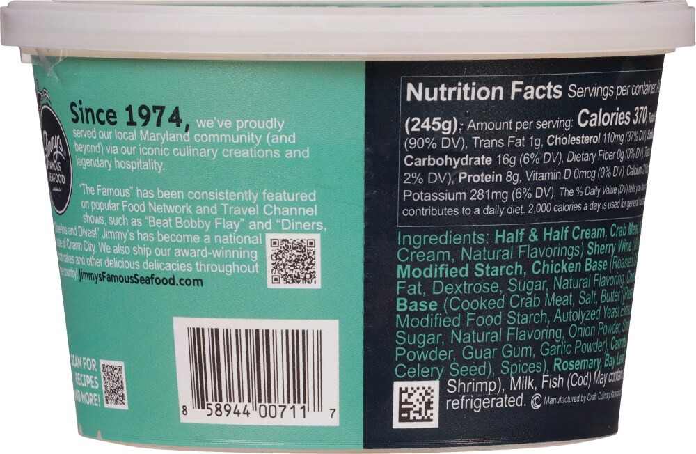 slide 3 of 5, Jimmy's Cream of Crab Soup with Real Crab Meat 15 oz, 15 oz