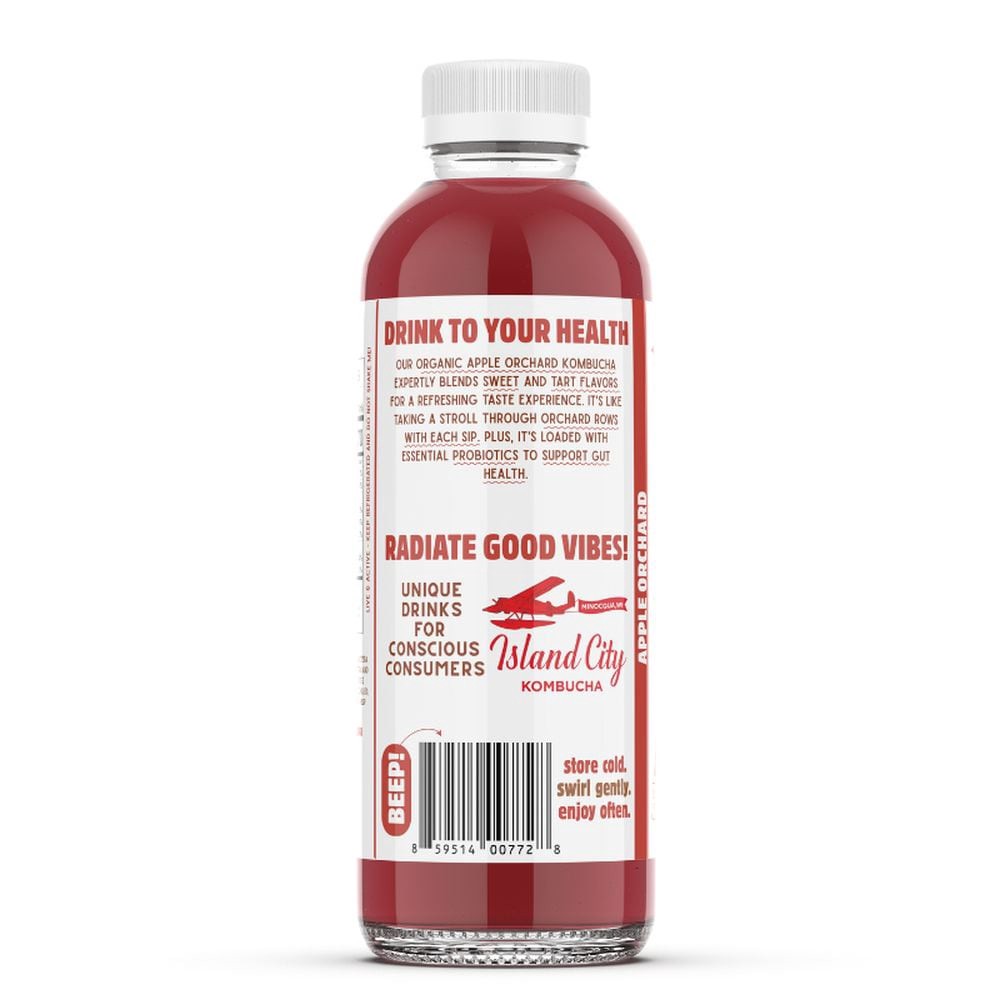 slide 2 of 2, Island City Apple Orchard Kombucha, 16 fl oz