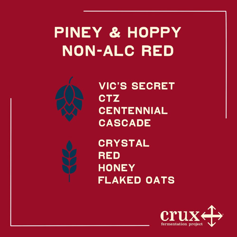 slide 4 of 5, Crux Fermentation Project No Mo Non Alcoholic Hoppy Red Craft Beer Cans, 6 ct; 12 fl oz