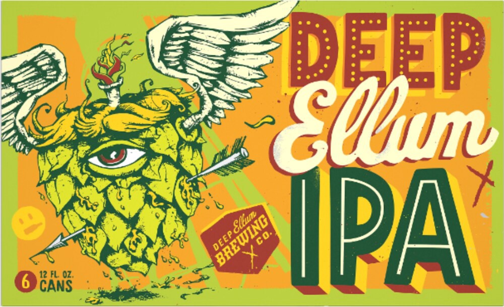 slide 2 of 5, Deep Ellum Brewing IPA IPA Craft Beer, 12 fl oz 6 Pack Cans, 7% ABV, 6 ct; 12 oz