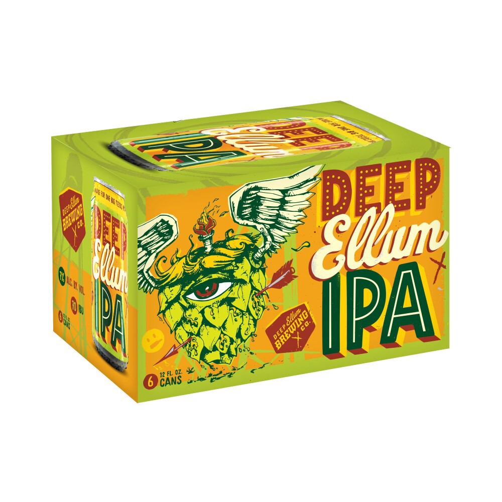 slide 5 of 5, Deep Ellum Brewing IPA IPA Craft Beer, 12 fl oz 6 Pack Cans, 7% ABV, 6 ct; 12 oz