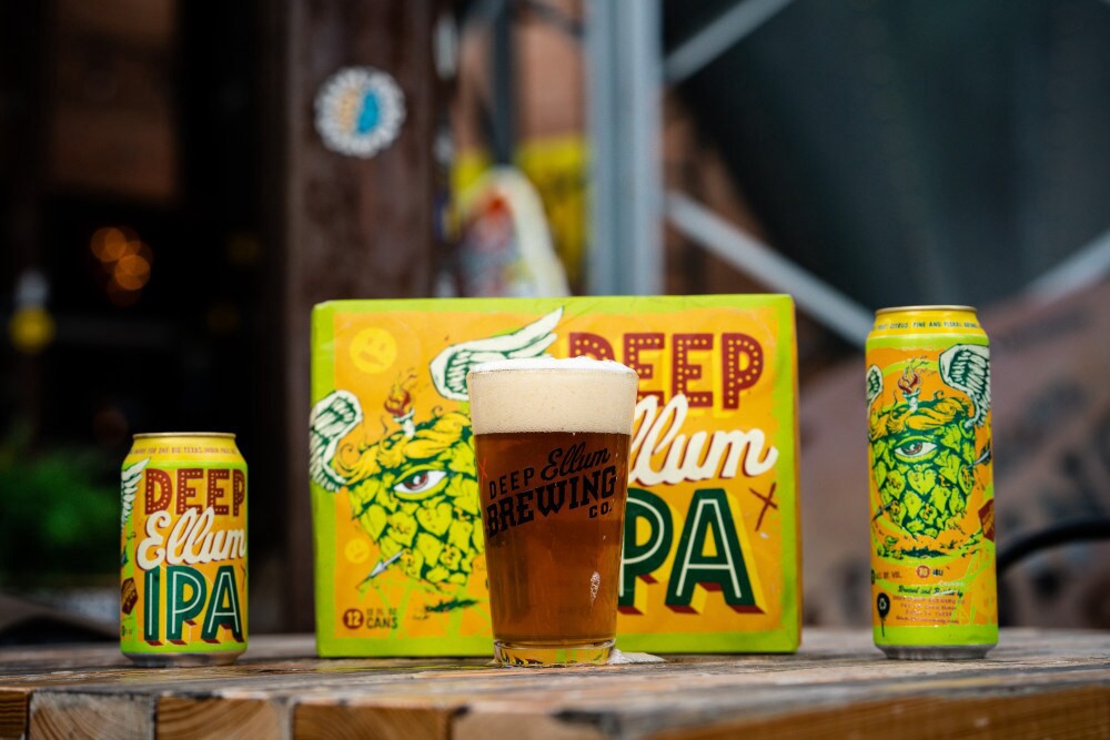 slide 3 of 5, Deep Ellum Brewing IPA IPA Craft Beer, 12 fl oz 6 Pack Cans, 7% ABV, 6 ct; 12 oz