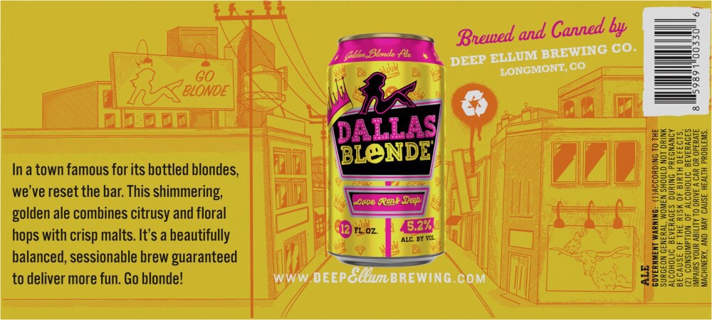 slide 3 of 4, Deep Ellum Dallas Blonde Beer, 12 ct; 12 oz