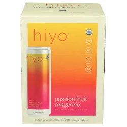 Hiyo Organic Passion Fruit Tangerine Social Tonic 4 Pack