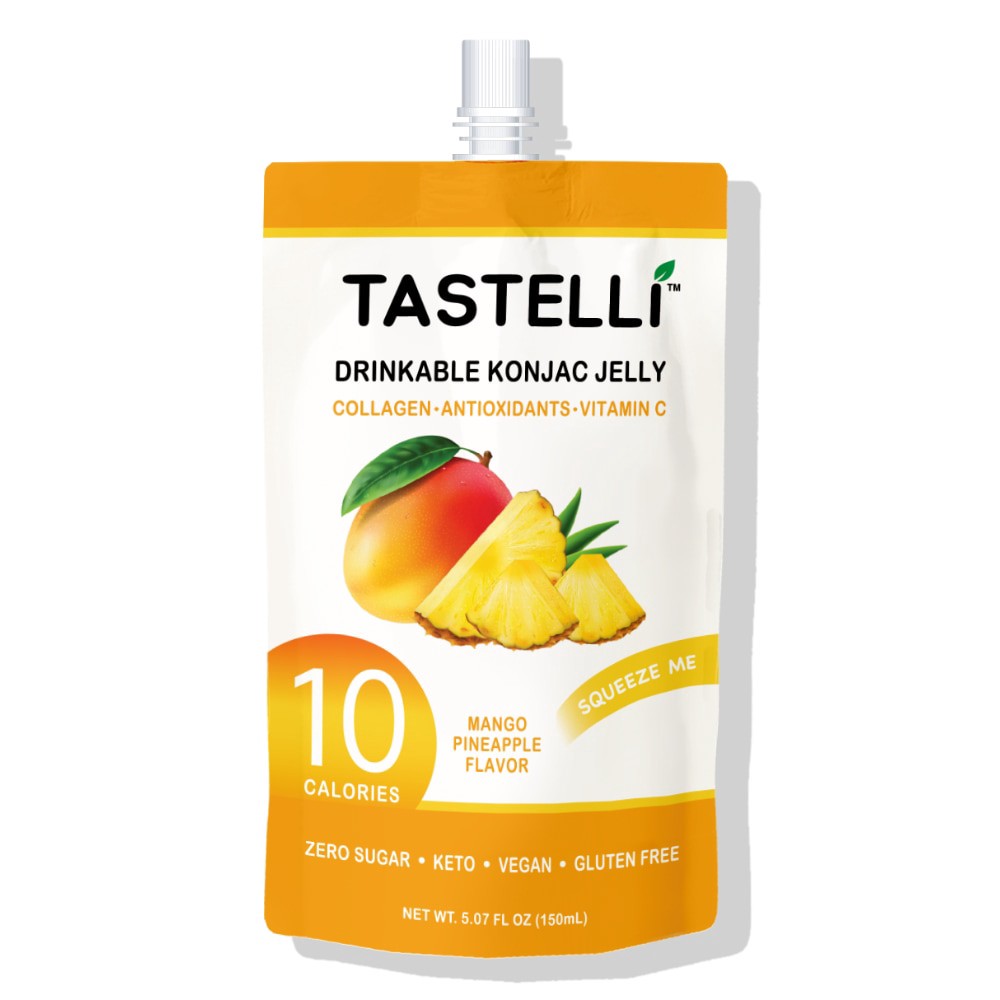 slide 2 of 2, Tastelli Drinkable Mango Pineapple Flavor Konjac Jelly, 5 fl oz