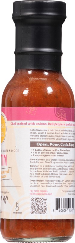 slide 4 of 5, Mesa de Vida Latin Mild Heat Starter Sauce 8.5 oz, 8.5 oz