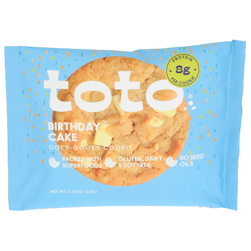 slide 1 of 1, Toto Foods Co Birthday Cake Seed Oil Free Cookie, 2.5 oz