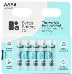 Better Battery Co. 8pk Alkaline AAA Household Batteries