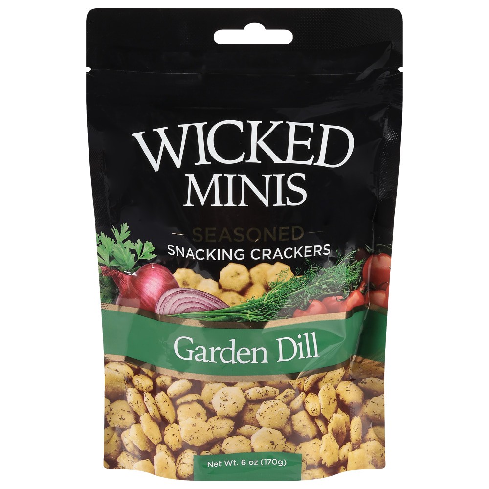 slide 2 of 2, Wicked Minis Seasoned Garden Dill Snacking Crackers 6 oz, 6 oz