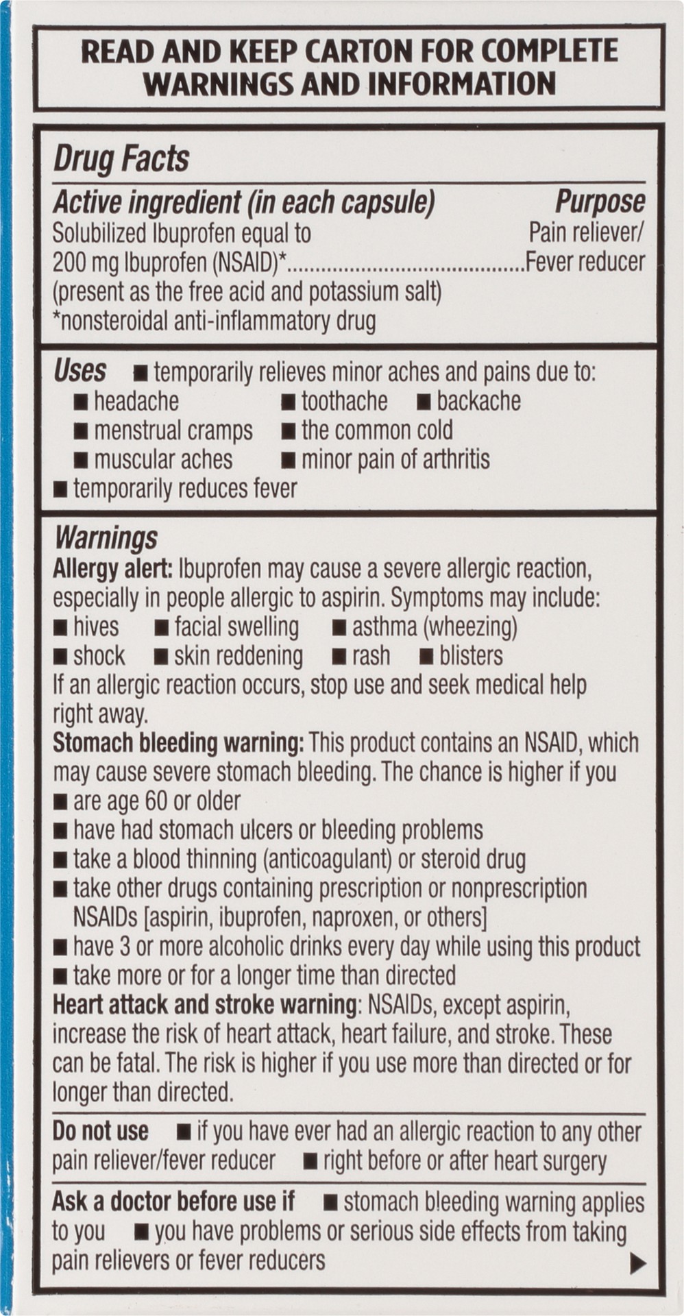 slide 4 of 6, TopCare Ibuprofen Softgel, 40 ct