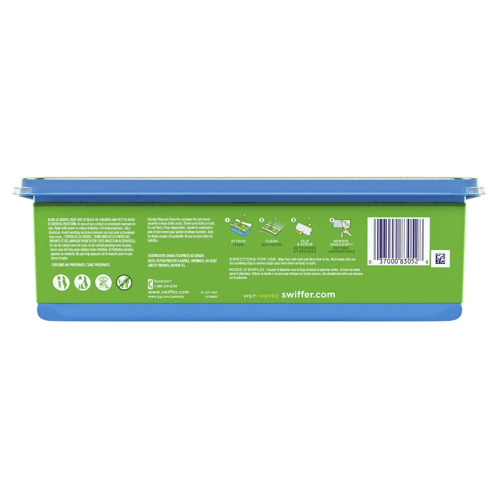 slide 56 of 98, Swiffer Sweeper Wet Mopping Cloth Refills for Floor Mopping and Cleaning, Multi-Surface Floor Cleaner with Gain Original Scent, 24 Count, 24 ct