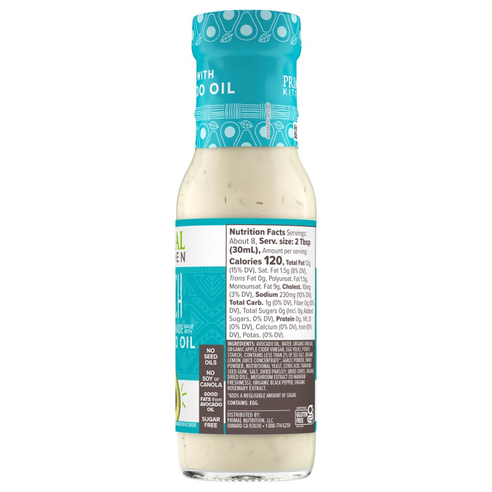 slide 3 of 5, Primal Kitchen Dairy-Free Ranch Dressing with Avocado Oil- 8 fl oz, 8 fl oz