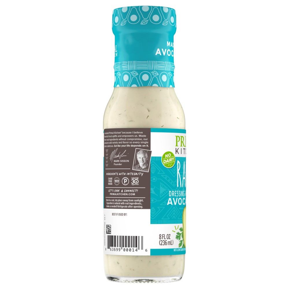 slide 5 of 5, Primal Kitchen Dairy-Free Ranch Dressing with Avocado Oil- 8 fl oz, 8 fl oz