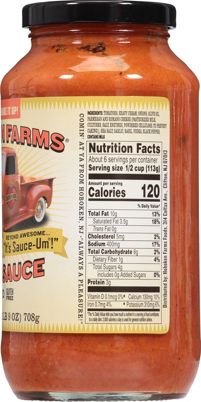 slide 3 of 5, Hoboken Farms Vodka Sauce 25 oz, 25 oz