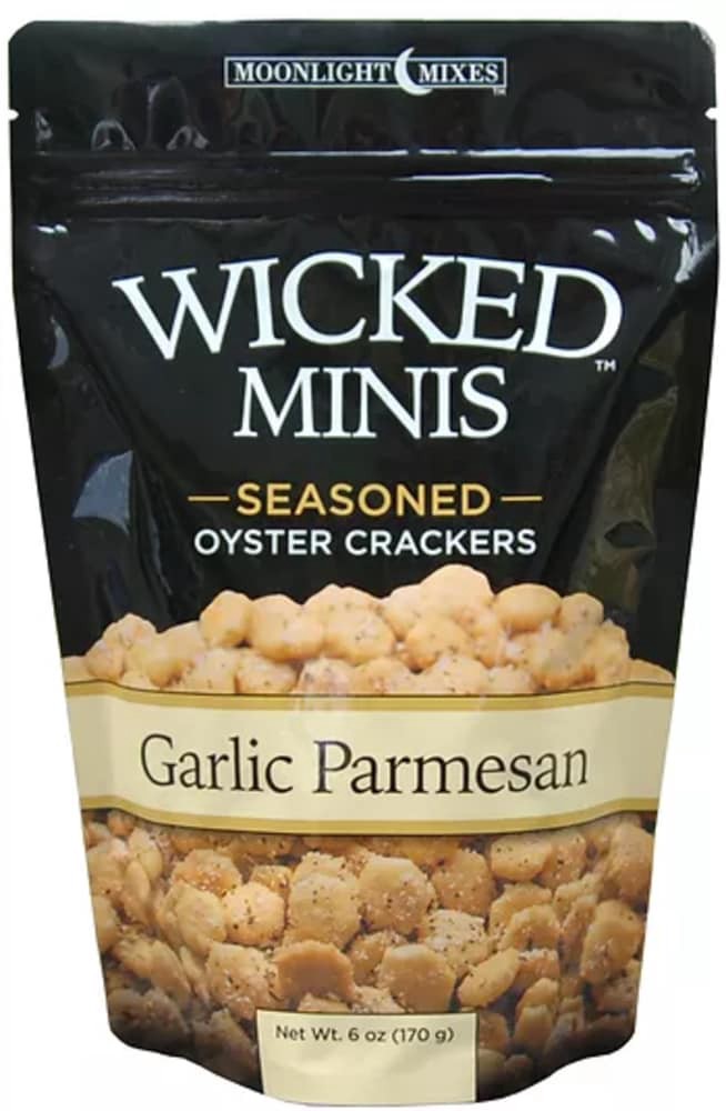 slide 2 of 2, Moonlight Mixes Wicked Snacks Garlic Parmesan Oyster Crackers, 6 oz