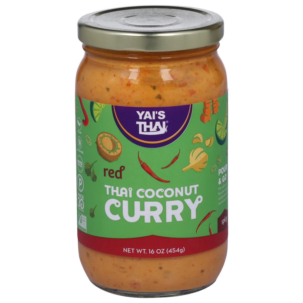 slide 3 of 4, Yai's Thai Red Thai Coconut Curry 16 oz, 1 ct