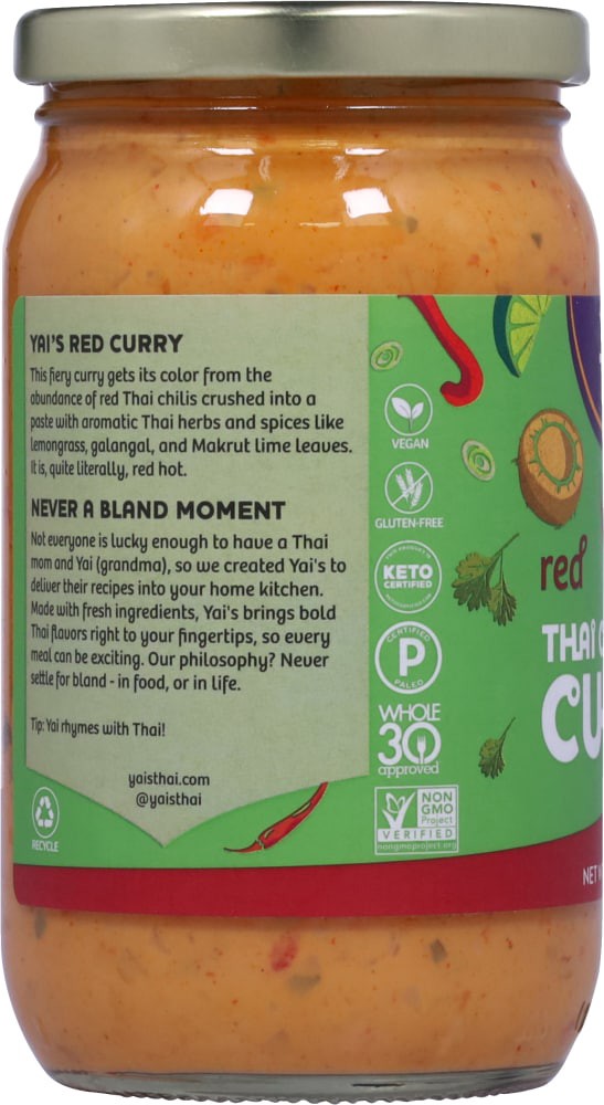 slide 2 of 4, Yai's Thai Red Thai Coconut Curry 16 oz, 1 ct