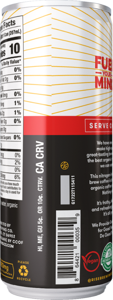 slide 5 of 5, RISE Brewing Co. RISE Nitro Cold Brew Coffee - Original Black, 7 fl oz