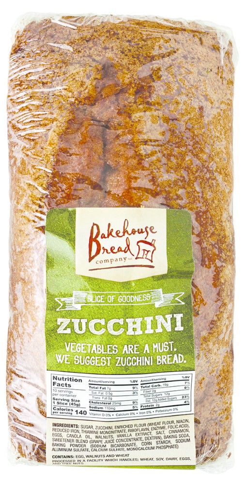 slide 2 of 3, Bakehouse All Natural Zucchini Bread, 16 oz